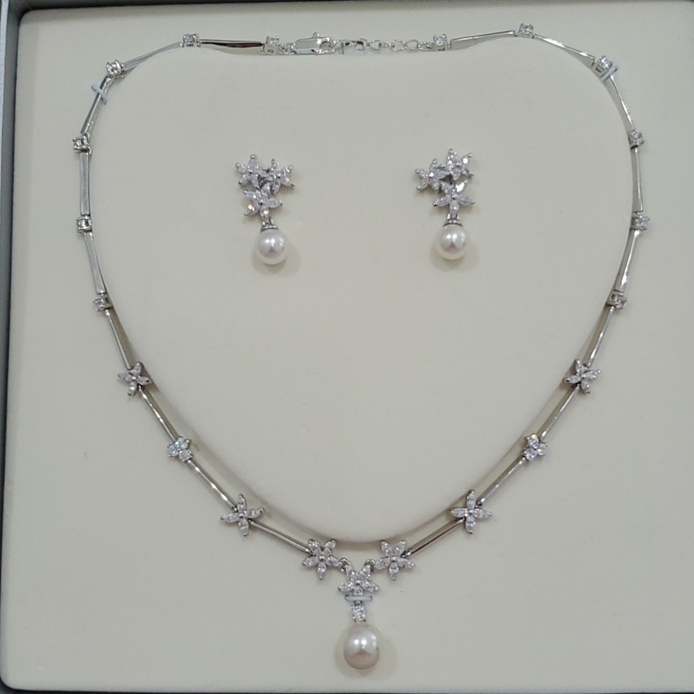 🌹NIB BRIDEAL EARRING NECKLACE SET - Picture 8 of 16